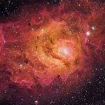 M8 Lagoon Nebula Ha OIII SII